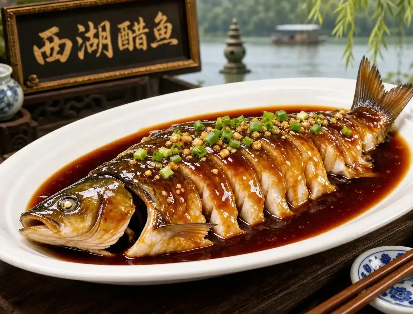 West Lake Fish in Vinegar Sauce in Hangzhou