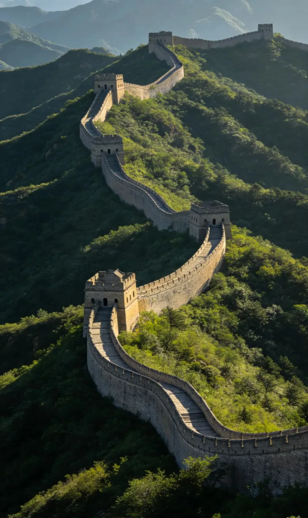 Badaling wall following the ridge
