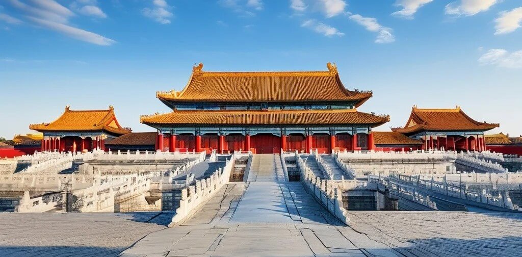 Hall of Supreme Harmony and its white marble terraces