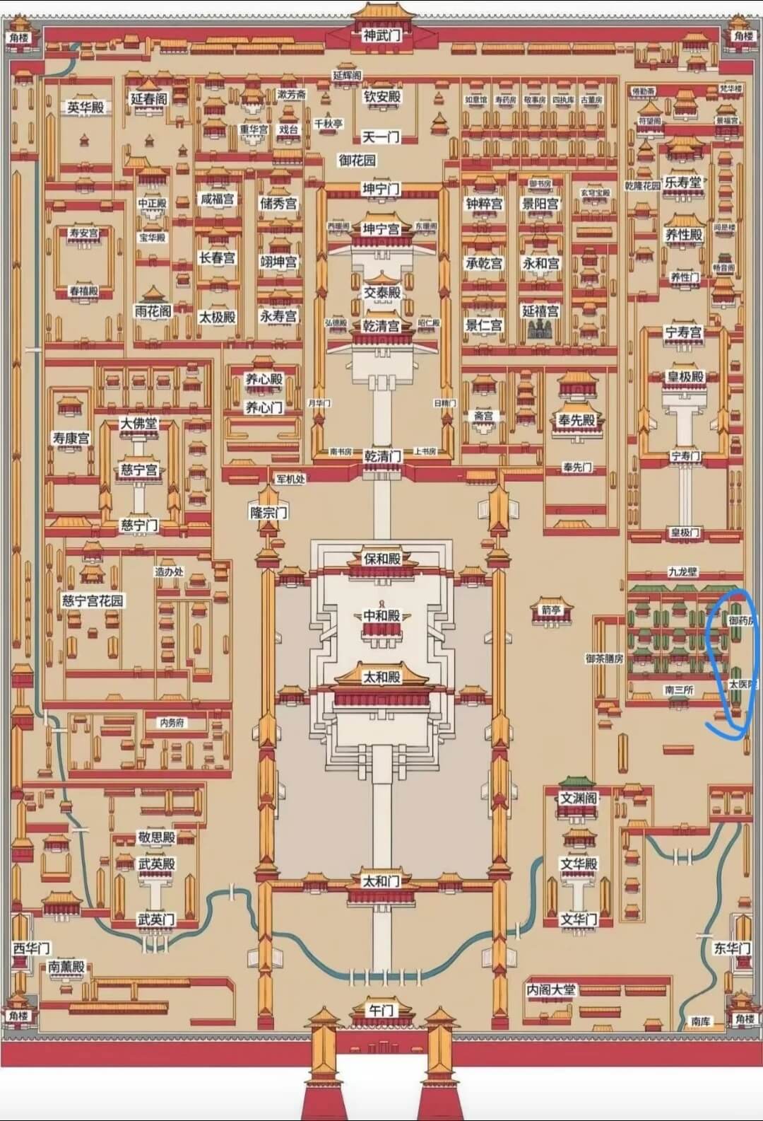 Forbidden City route map