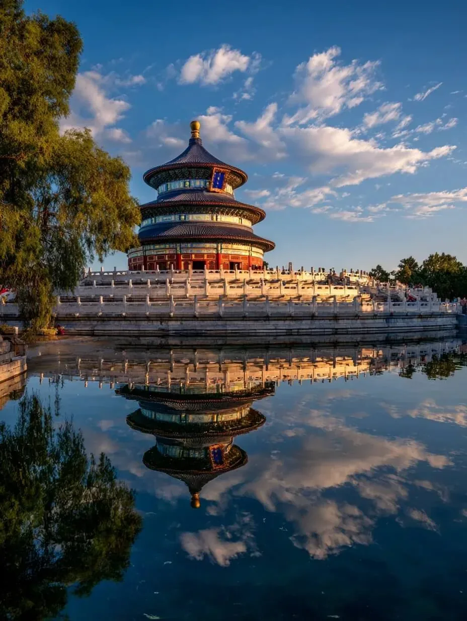 Hall of Prayer for Good Harvests reflected in water