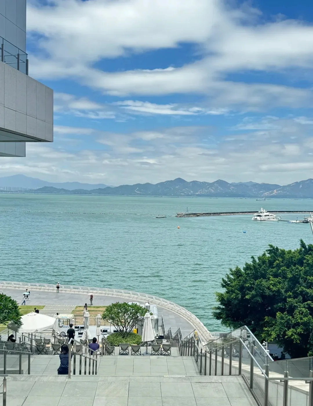 Steps looking toward Shekou Bay near Sea World
