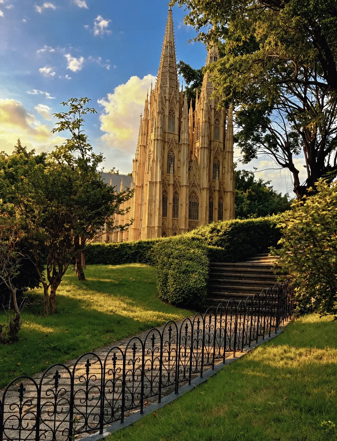 Gothic church replica at Window of the World