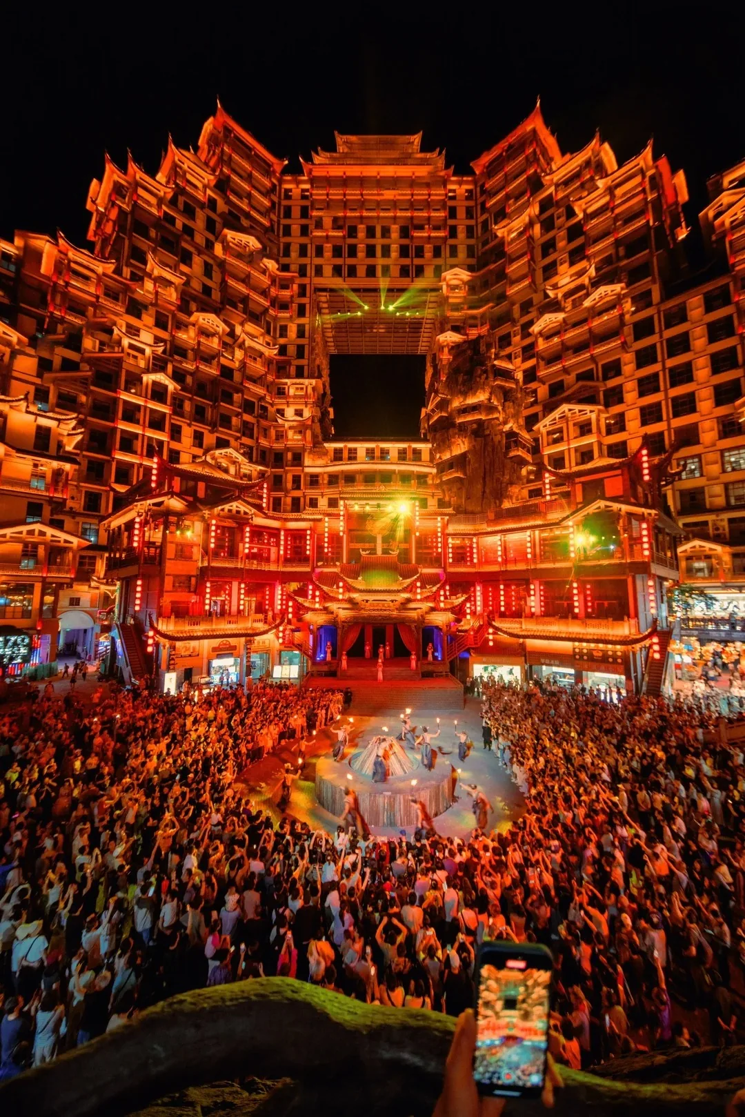 Performance in the central square