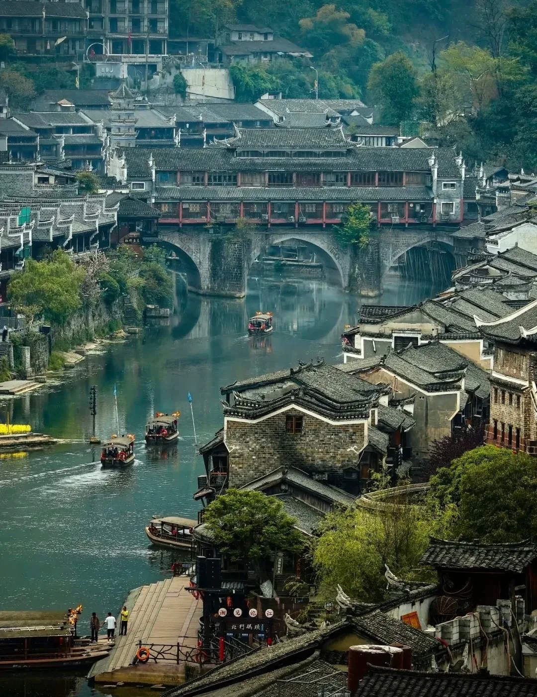 Stilt houses along the Tuo River