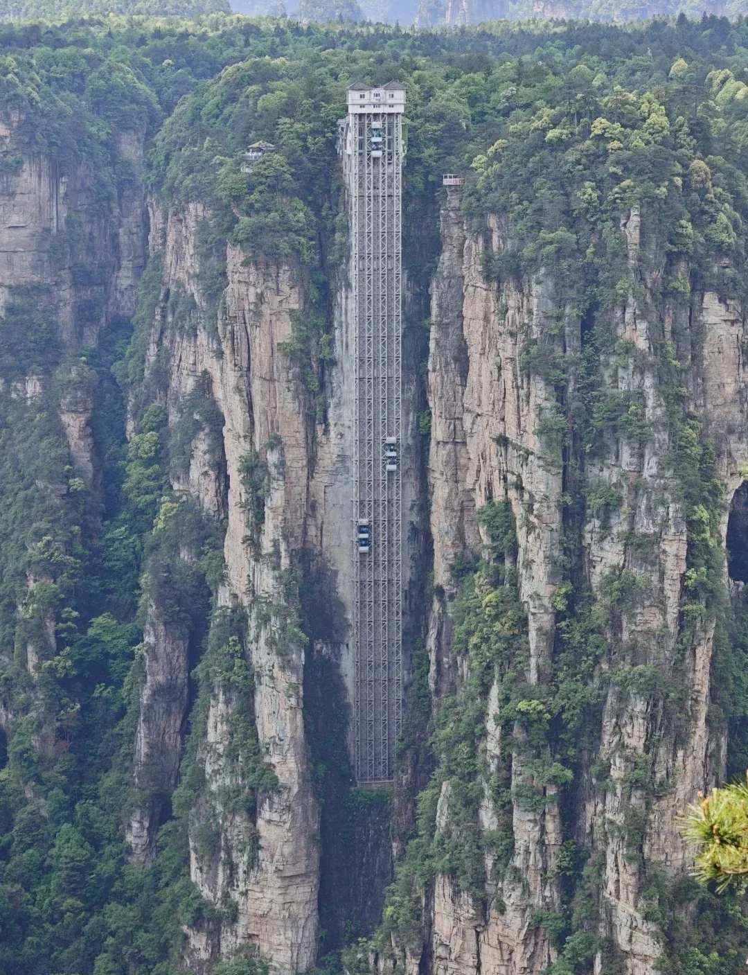 Bailong Elevator connecting the valley and mountain viewpoints